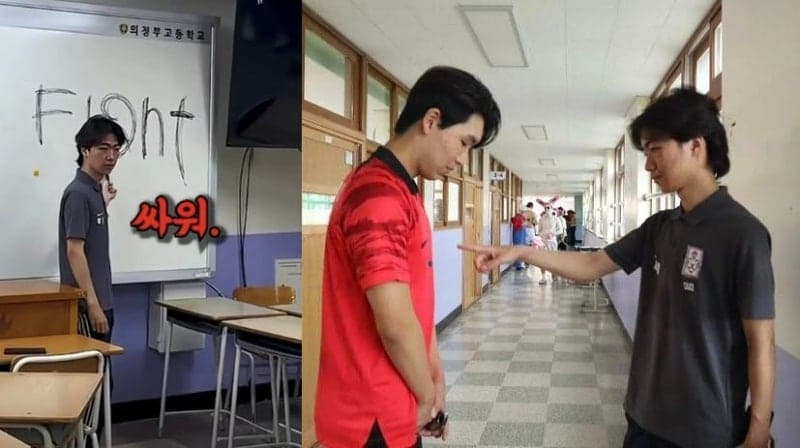 "싸워" 홍명보부터 젠슨 황까지…의정부고 졸업사진, 올해도 '폭소'