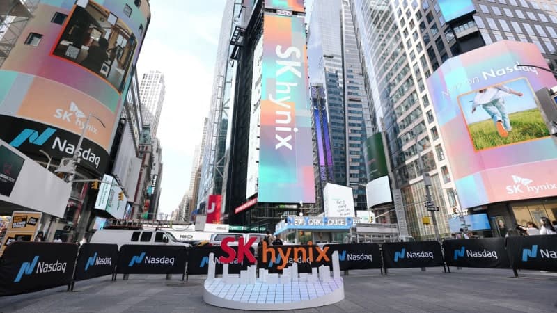 SK하이닉스 美 ADR 9.3% 급락…상장 첫날 급등분 반납, 공모가 소폭 웃돌아