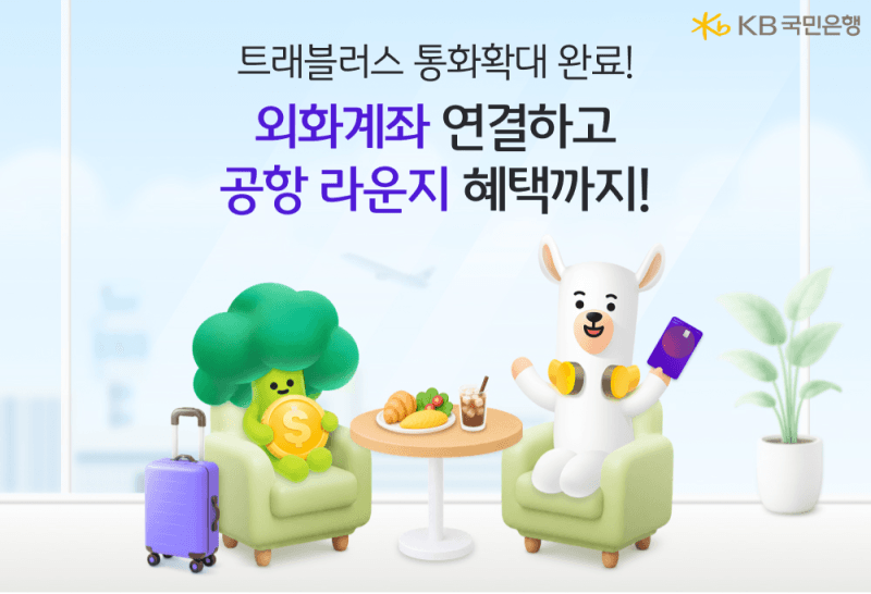 KB국민은행, 'KB트래블러스 체크카드' 거래 통화 11종으로 확대…해외여행 더 편해진다