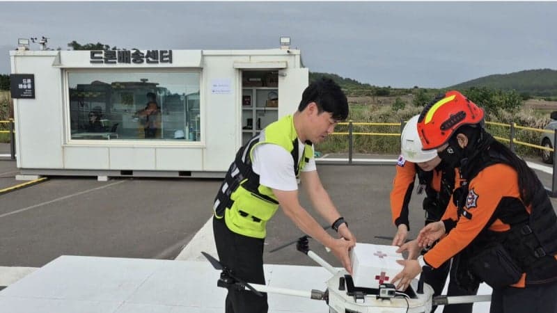 강풍에 막힌 뱃길, 드론이 뚫었다…가파도 응급환자에 의약품 배송