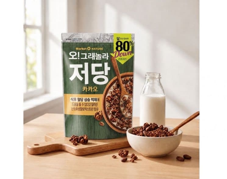 오리온, "혈당 스파이크 막는다" 식사 대용식 '오!그래놀라 저당 카카오' 출시