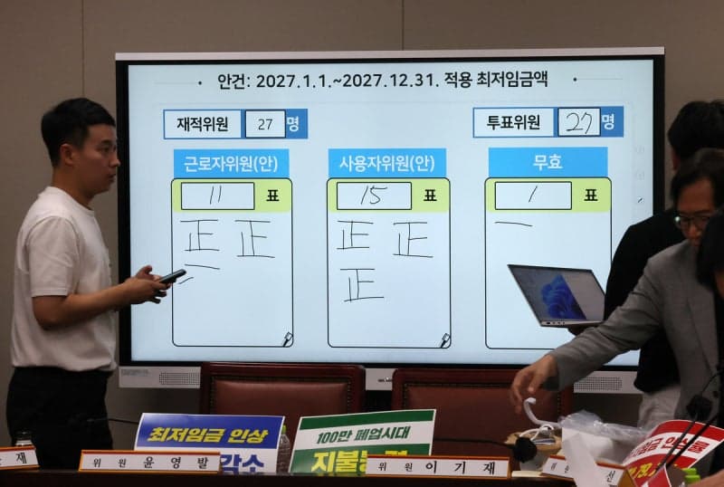 내년 최저임금 1만700원 확정, 노사 갈등 속 제도 개선 권고