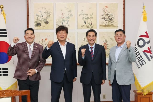 김동일 철원군수, 우상호 지사에 "고속도로·전철화 조기 추진" 건의