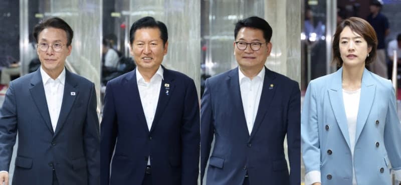 민주당 당권 주자들, '1인 1표제' 공방 속 전국 표심 잡기 분주