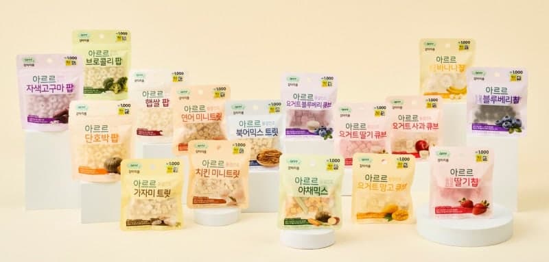 동원F&B 아르르, 다이소 전용 반려견 '밥·꾸 간식' 16종 출시