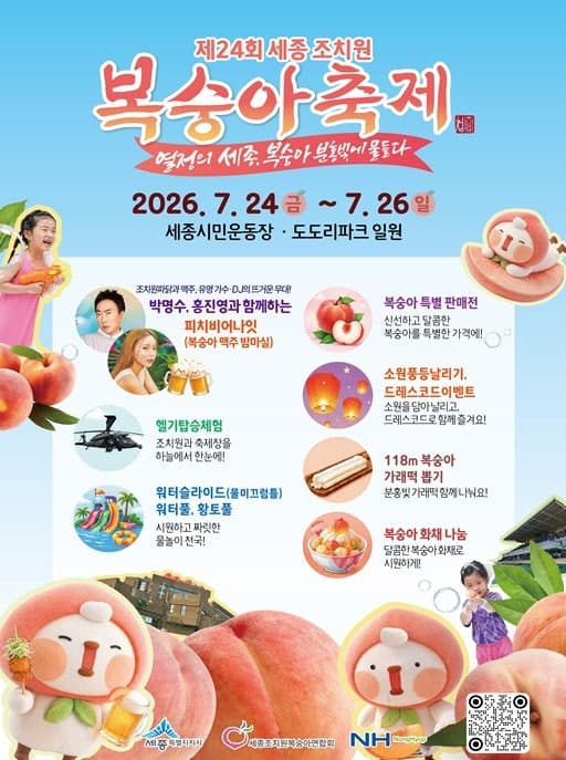 118년 전통의 세종 조치원복숭아축제, 24일부터 3일간 분홍빛 물결