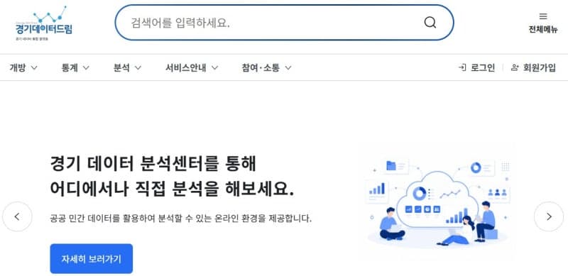 경기도, 지자체 최초 '온라인 데이터 분석센터' 가동…민간데이터 104종 개방