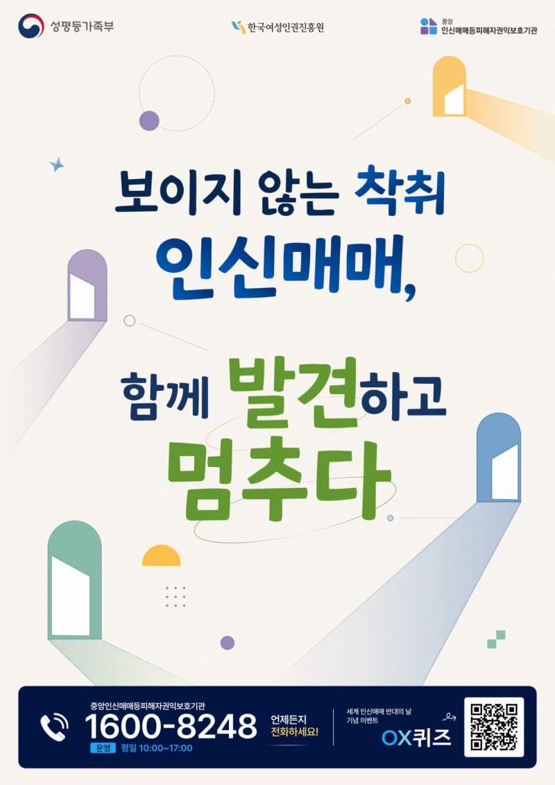 인신매매 피해자 급증에 성평등부 구조지원비 3배 확대