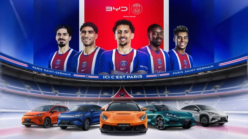 BYD, 파리 생제르맹과 전략적 파트너십 체결…2029년까지 공식 자동차 파트너