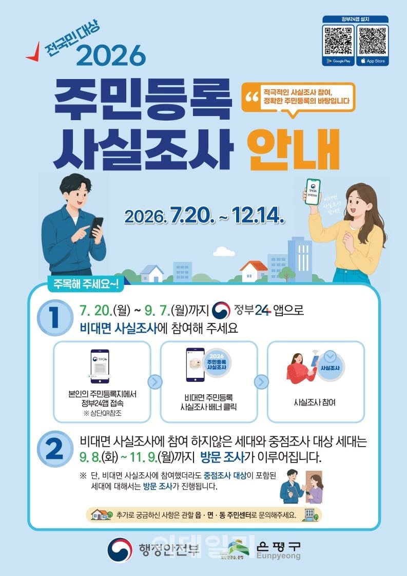 관악구·은평구, 2026년 주민등록 사실조사 착수…복지 사각지대 발굴 나선다