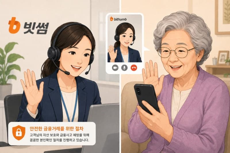 빗썸, 80대 이상 초고령층 대상 '영상통화 본인확인' 도입으로 금융사기 차단