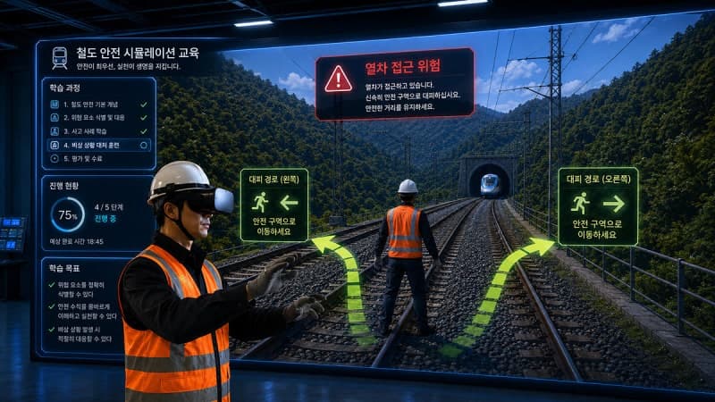 코레일, AI 기반 선로작업 실습 시뮬레이터 개발 착수…2027년 상용화