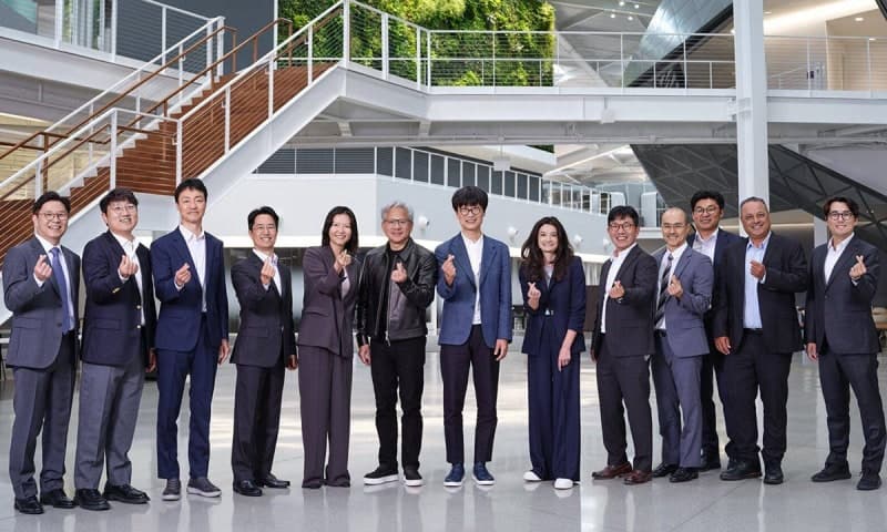 이재용·최태원·정의선·이해진, 엔비디아 본사서 젠슨 황과 'AI 동맹' 모색