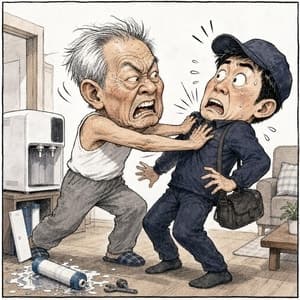정수기 부품비 8000원에 격분해 수리기사 폭행한 70대, 벌금형 선고