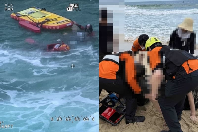 바다에 빠진 10대 형제 구하려던 50대 군인 2명 끝내 사망