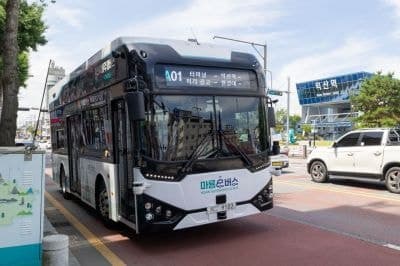 익산 도심 누비는 친환경 자율주행 '마룡e버스' 무료 시범 운행 시작