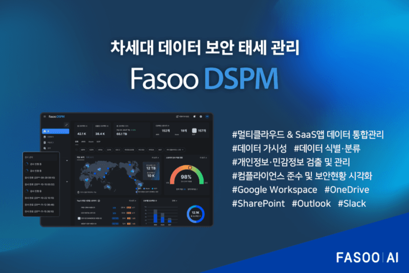 파수AI, 'Fasoo DSPM' 지원 확대…MS 365·슬랙까지 보안 강화