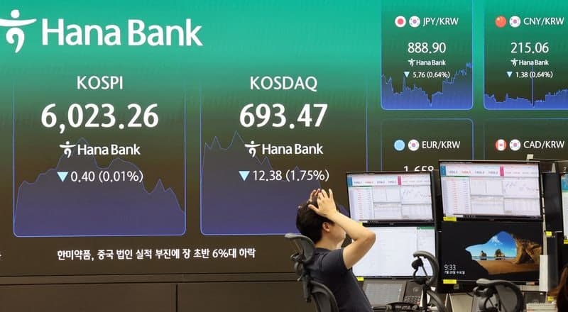 코스피 5700선 붕괴…코스피·코스닥 2거래일 연속 매도 사이드카