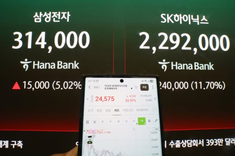삼성전자·SK하이닉스 급락에도 단일종목 ETF 15조 몰려…개미들 저가 매수 지속