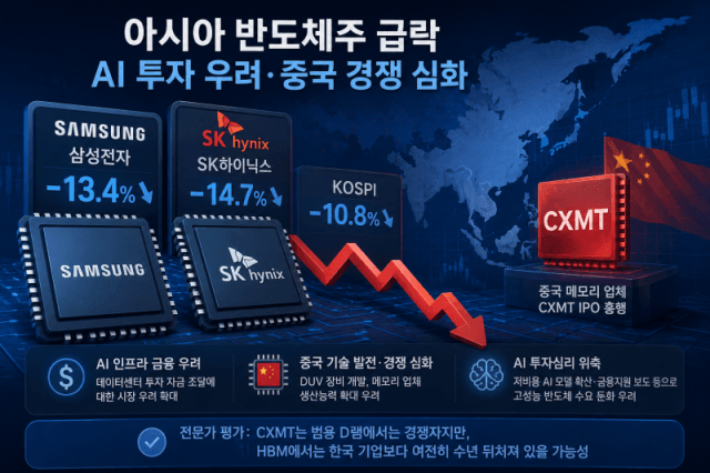 AI 투자 불안에 중국 추격까지…글로벌 반도체주 투매 확산