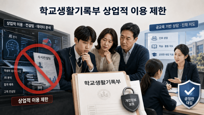 오늘부터 학생부 상업적 이용 금지…위반 시 5천만 원 벌금