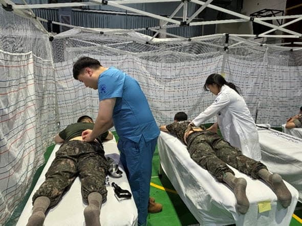 자생한방병원, 육군 제7기동군단 장병 대상 의료봉사 실시