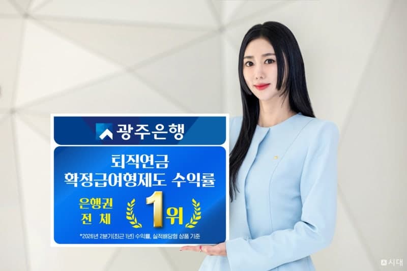 광주은행, 퇴직연금 DB형 수익률 60.73%로 은행권 1위 달성