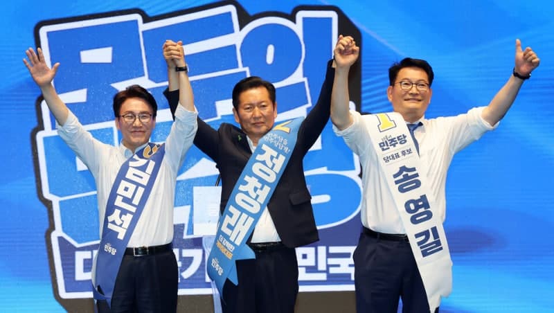 민주당 당대표 경선 첫판 승자는 김민석…정청래와 303표 차 박빙