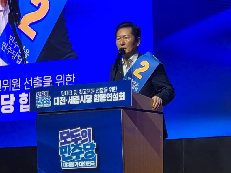 정청래 "특정 후보 현수막은 조직 선거"…김민석 겨냥해 당심 호소