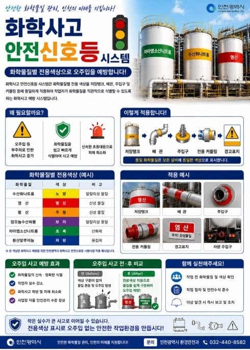 인천시, 화학사고 막는 ‘안전신호등’ 민간 확대… 국가 표준화 추진