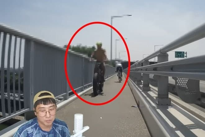속옷만 입고 한강 자전거길 질주…블랙박스 제보 잇따르는 라이더