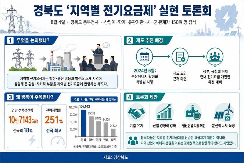 전기 만드는 곳이 더 비싸선 안 된다…경북, 지역별 전기요금제 조속 시행 촉구