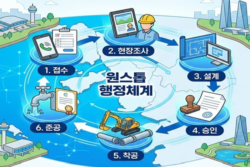 인천시, 상수도 급수공사 통합관리시스템 도입…민원 처리 '원스톱' 전환