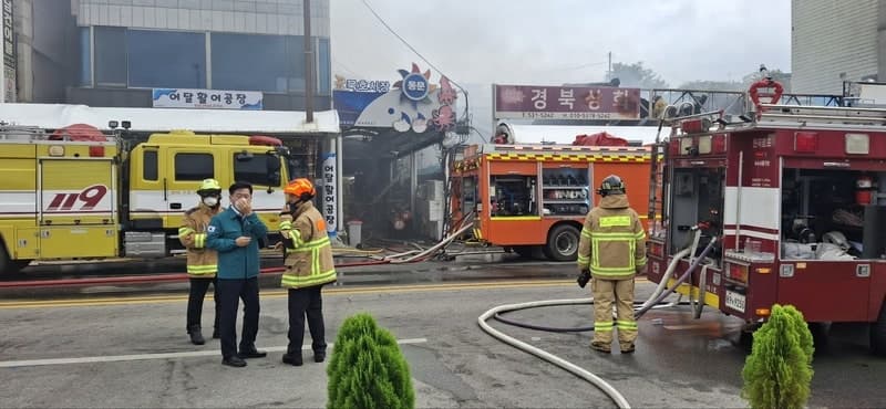 동해시, 묵호시장 화재 피해 상인 일상회복 및 시장 정상화 총력