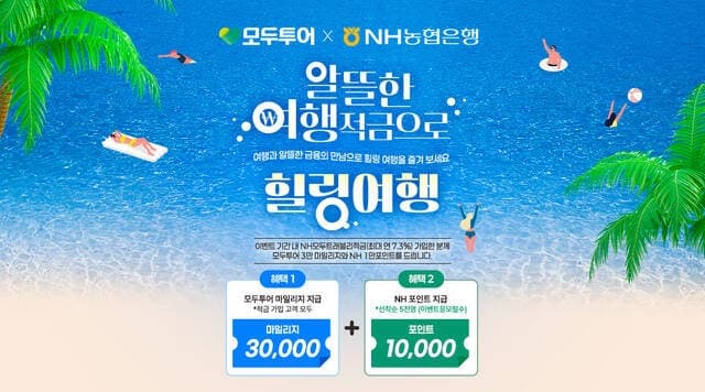 모두투어·NH농협은행, 최고 연 7.3% 금리 'NH모두트래블리적금' 출시