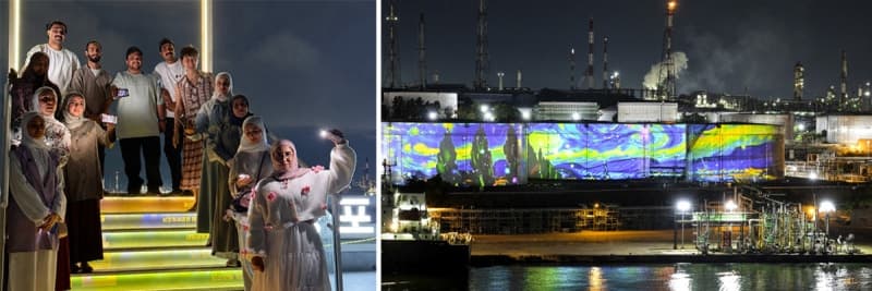 산유국 오만도 감탄한 울산 장생포의 석유저장탱크 미디어아트 '장생포라이트'