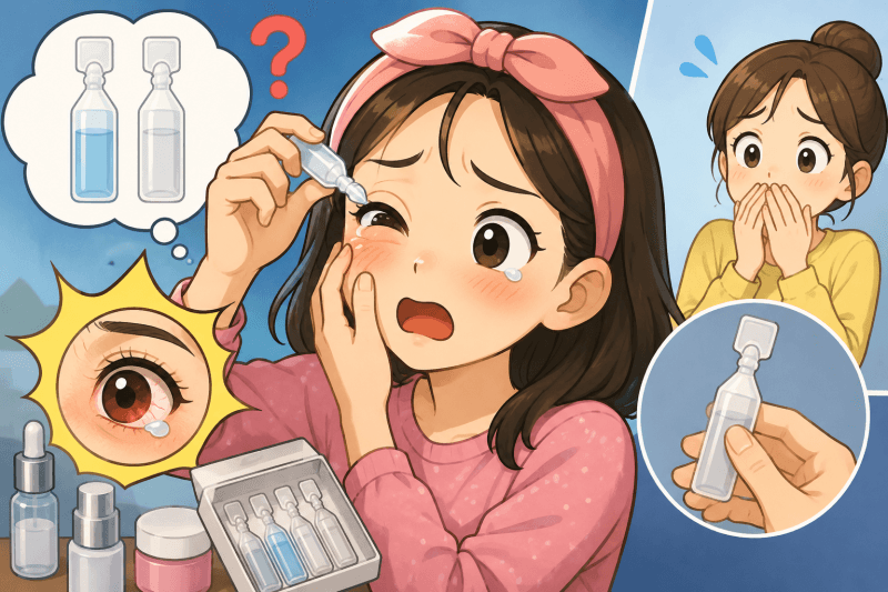인공눈물과 똑 닮은 화장품 용기, 안구 손상 주의보
