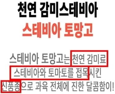 가공식품 '스테비아 토마토'를 농산물로 속여 판 업체 무더기 적발