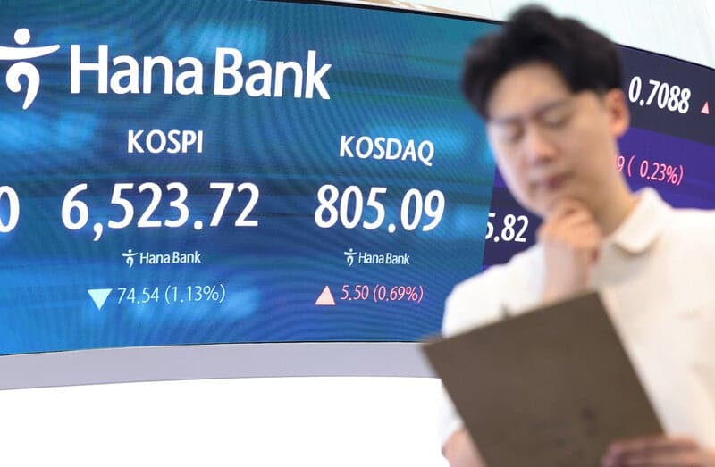 미 반도체주 약세에 코스피 5%대 급락, 매도 사이드카 발동