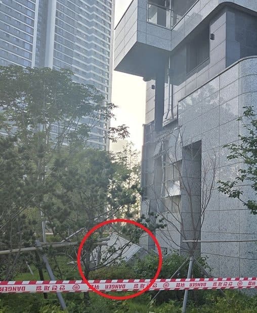 준공 1년 반 만에 송도 신축 아파트 외벽 테라스 추락 사고 발생