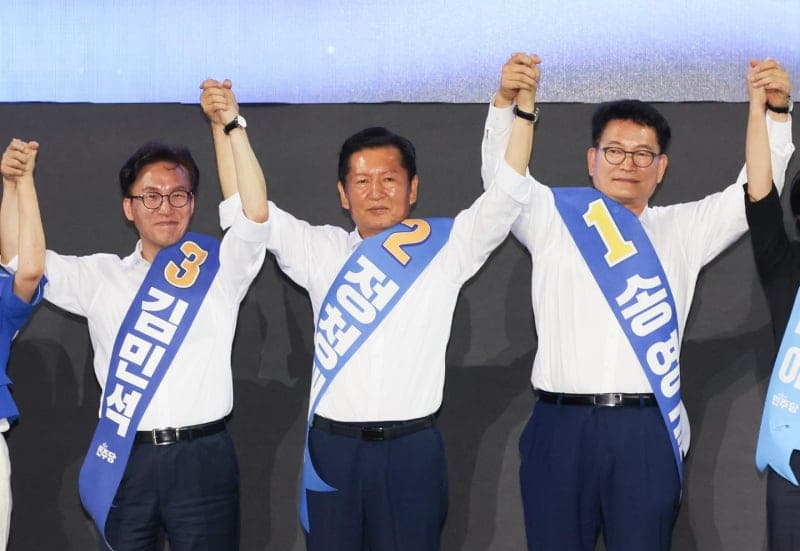 더불어민주당 제주·인천 순회경선서 김민석 1위…정청래 42.08% 추격