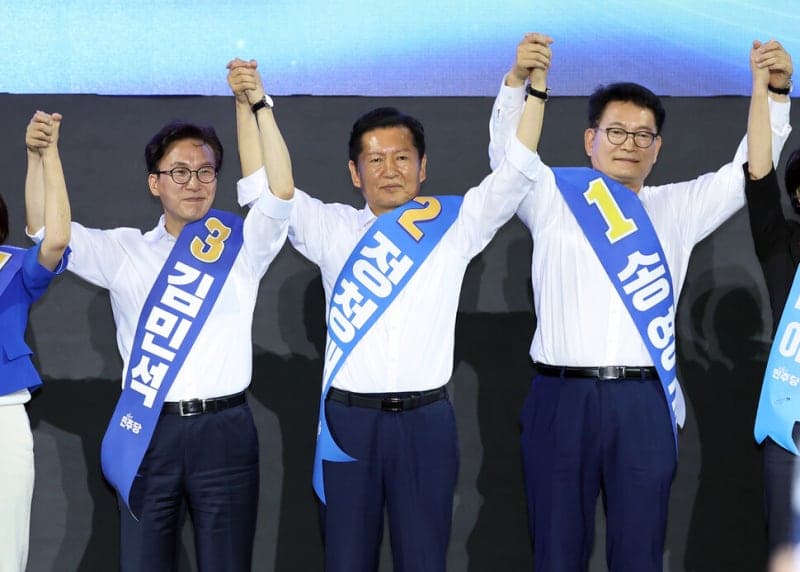 김민석, 제주·인천 경선 승리로 누적 득표 1위 탈환