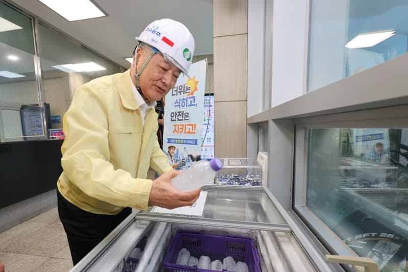 김회천 한수원 사장, 폭염 속 고리원전 현장 점검…“안정적 전력수급 총력”