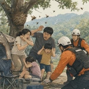 보령 캠핑장서 돌풍에 벌집 흔들려…일가족 등 7명 말벌 쏘임 사고