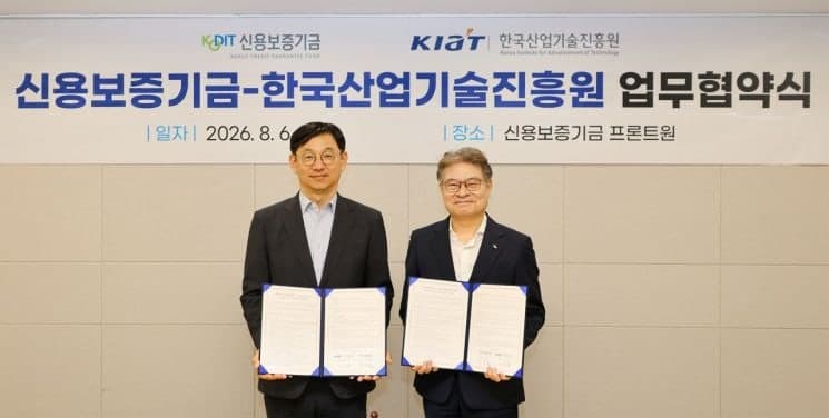 신용보증기금-한국산업기술진흥원, 혁신기업 육성 및 금융 안전망 강화 협약