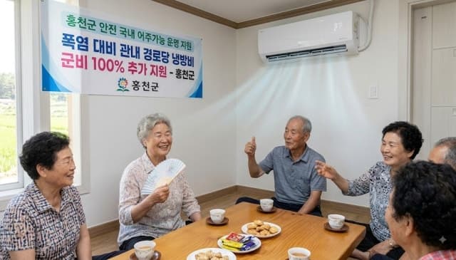 홍천군, 경로당 208곳 냉방비 지원 및 폭염 대비 건강관리 강화