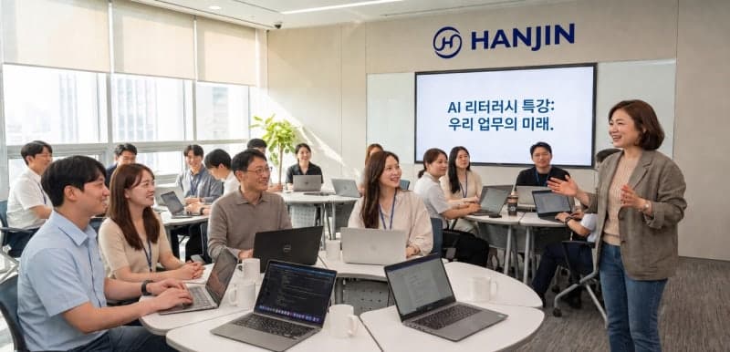 한진, 상반기 임직원 AI 교육 2329시간 돌파…하반기 실무형 혁신 가속