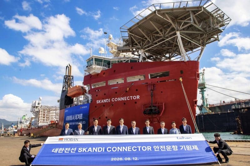 대한전선, 국내 최대 해저케이블 포설선 ‘스칸디 커넥터’ 현장 투입 준비 완료
