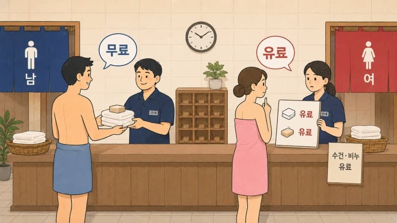 여성에게만 수건·비누 요금 받는 목욕탕 관행은 성차별