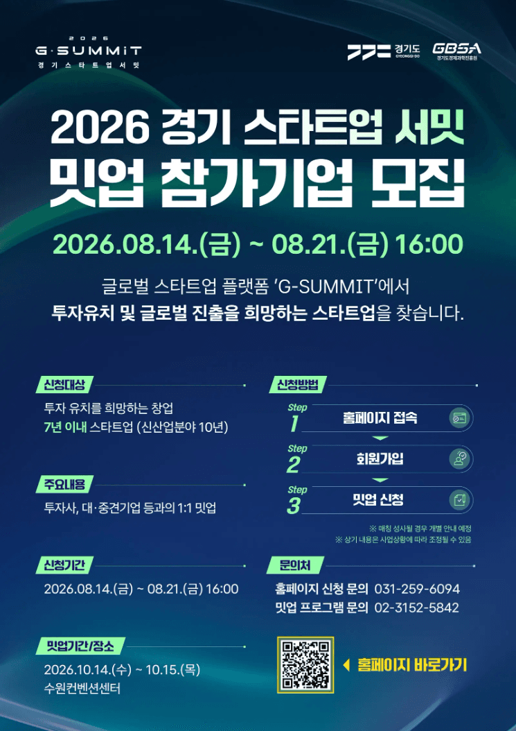 경기 스타트업 서밋 1대1 밋업 참가기업 모집…150개 투자사 연결